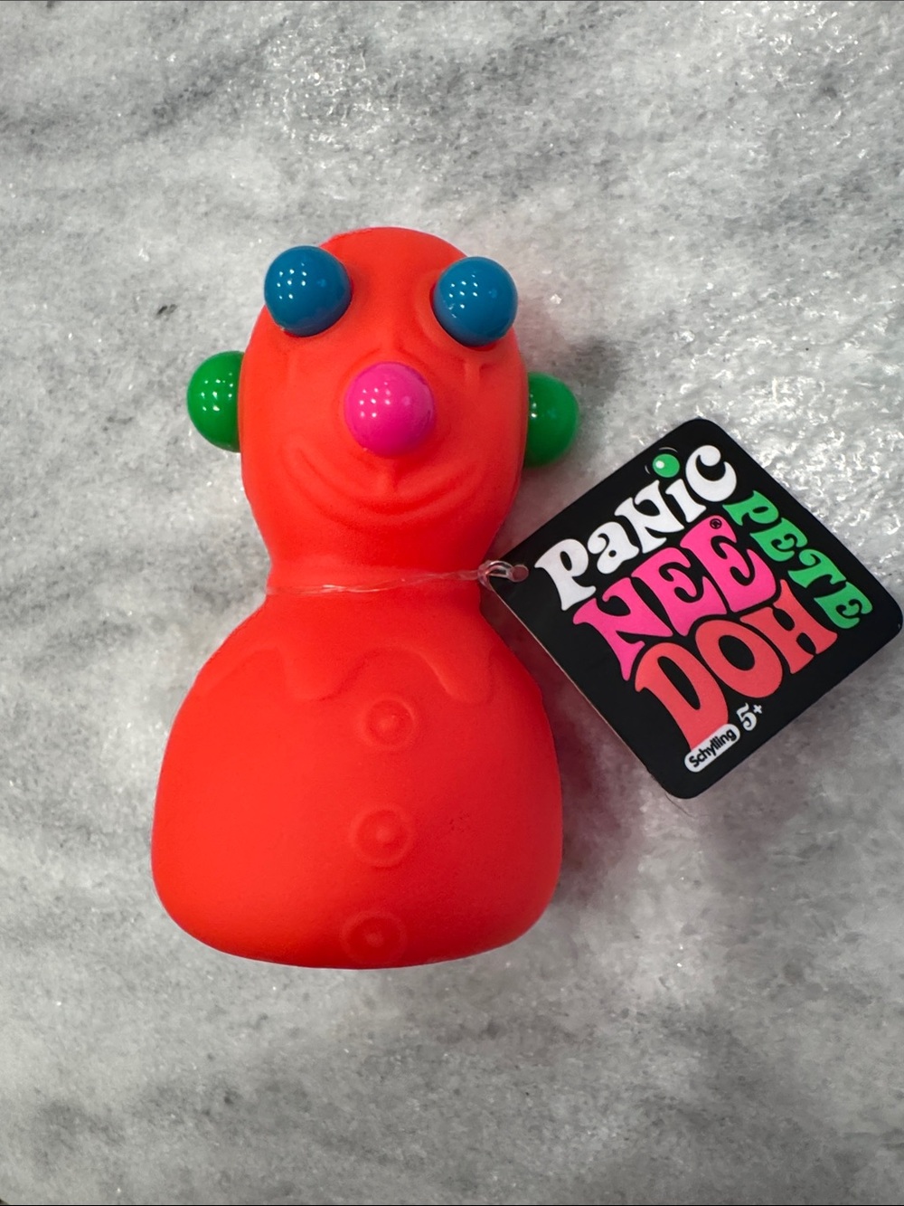Panic Pete NeeDoh Red Sensory Squeeze Toy - Kid-Friendly Stress Reliever